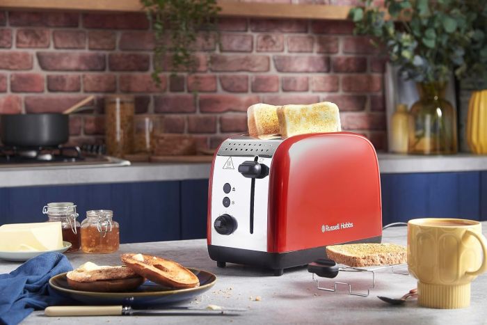 Тостер  Russell Hobbs Colours Plus, 1600Вт, нержав., підігрів,разморозка, червоний