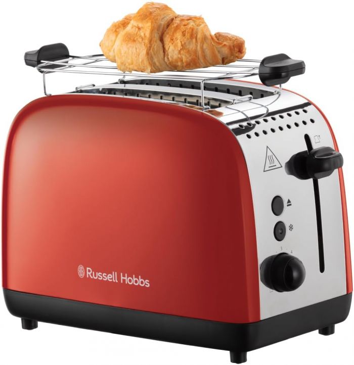 Тостер  Russell Hobbs Colours Plus, 1600Вт, нержав., підігрів,разморозка, червоний