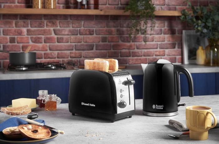 Тостер  Russell Hobbs Colours Plus, 1600Вт, нержав., підігрів,разморозка, чорний