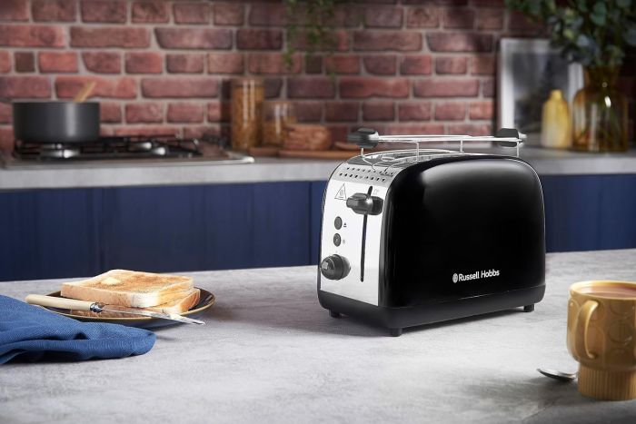 Тостер  Russell Hobbs Colours Plus, 1600Вт, нержав., підігрів,разморозка, чорний