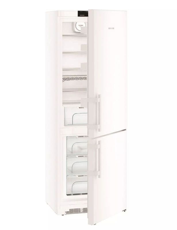 Холодильник Liebherr з нижн. мороз., 201x70х66.5, холод.відд.-296л, мороз.відд.-106л, 2дв., A++, NF, диспл внутр., білий