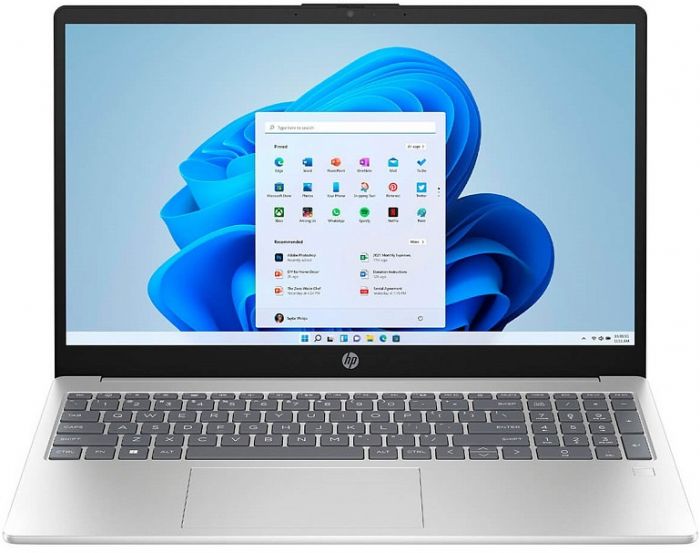 Ноутбук HP 15-fd0002ua 15.6" FHD IPS AG, Intel i7-1355U, 16GB, F1024GB, NVD550-2, DOS, сріблястий