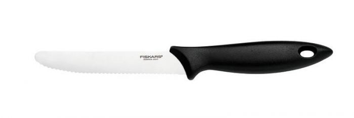 Кухонний ніж для томатів Fiskars Essential, 11,5 см, нержавіюча сталь, пластик