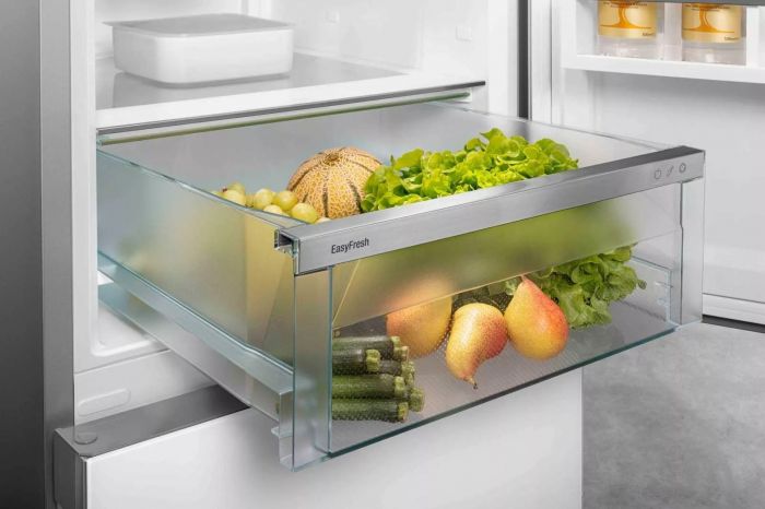 Холодильник Liebherr з нижн. мороз., 201.5x59.7х67.5, холод.відд.-266л, мороз.відд.-94л, 2дв., А, NF, диспл внутр., білий