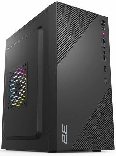 Корпус 2E TeamX TMX04 з БЖ 2E ATX400W, 2xUSB2.0, 1x80мм, VGA 220мм, mATX, чорний