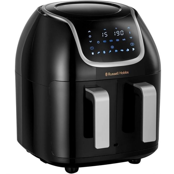 Мультипіч Russell Hobbs на 2 чаші Satisfry Snappi, 1800Вт, чаша-2х4,5л, сенсорне керування, 8 програм, пластик, чорний