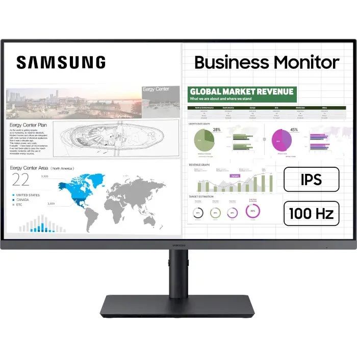 Монітор Samsung 23.8" S24C430 HDMI, DP, USB, IPS, 100Hz, 4ms