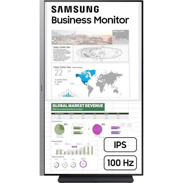 Монітор Samsung 23.8" S24C430 HDMI, DP, USB, IPS, 100Hz, 4ms