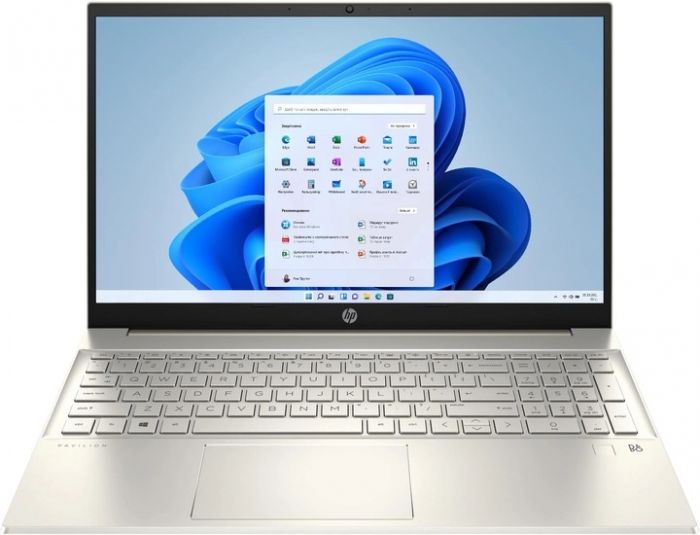 Ноутбук HP Pavilion 15-eh1057ua 15.6" FHD IPS AG, AMD R5-5500U, 16GB, F512GB, UMA, Win11, золотистий