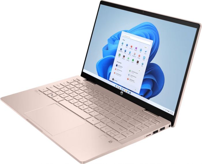 Ноутбук HP Pavilion x360 14-ek0014ua 14" FHD IPS, Intel i5-1235U, 16GB, F1024GB, UMA, Win11, рожеве золото