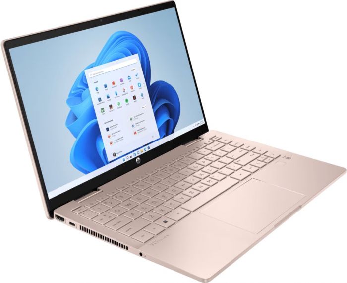 Ноутбук HP Pavilion x360 14-ek0014ua 14" FHD IPS, Intel i5-1235U, 16GB, F1024GB, UMA, Win11, рожеве золото