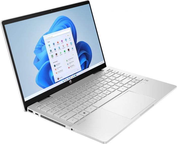 Ноутбук HP Pavilion x360 14-ek1000ua 14" FHD IPS Touch, Intel i7-1355U, 16GB, F1024GB, UMA, DOS, сріблястий