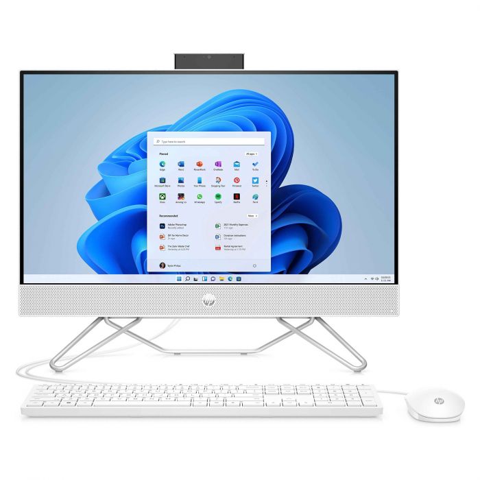 Комп'ютер персональний моноблок HP 205-G8 23.8" FHD IPS AG, AMD R5-5500U, 8GB, F512GB, UMA, WiFi, кл+м, DOS, білий