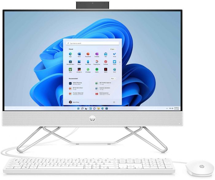 Комп'ютер персональний моноблок HP 205-G8 23.8" FHD IPS AG, AMD R5-5500U, 8GB, F512GB, UMA, WiFi, кл+м, DOS, білий