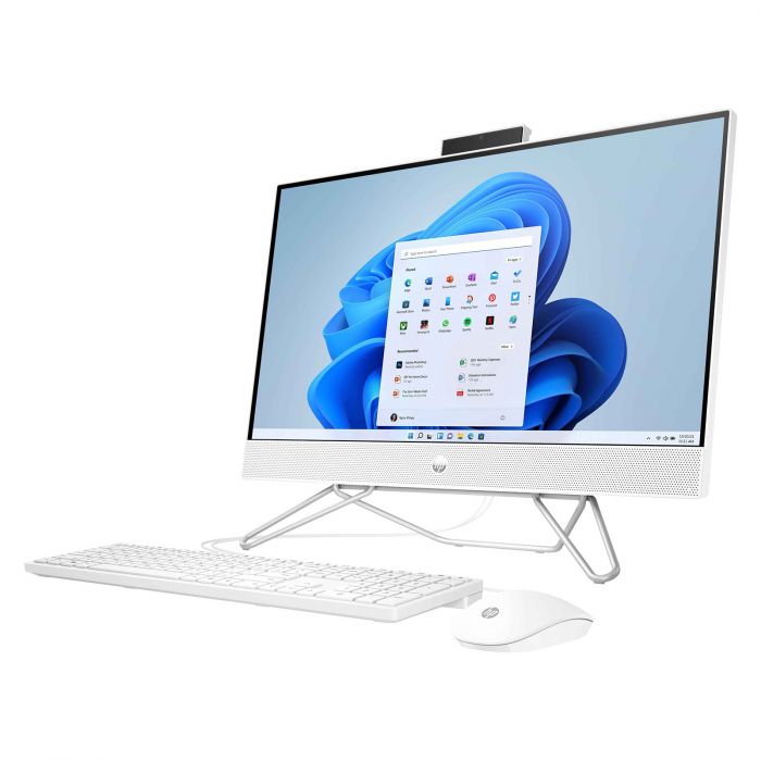 Комп'ютер персональний моноблок HP 205-G8 23.8" FHD IPS AG, AMD R5-5500U, 8GB, F512GB, UMA, WiFi, кл+м, Win11P, білий