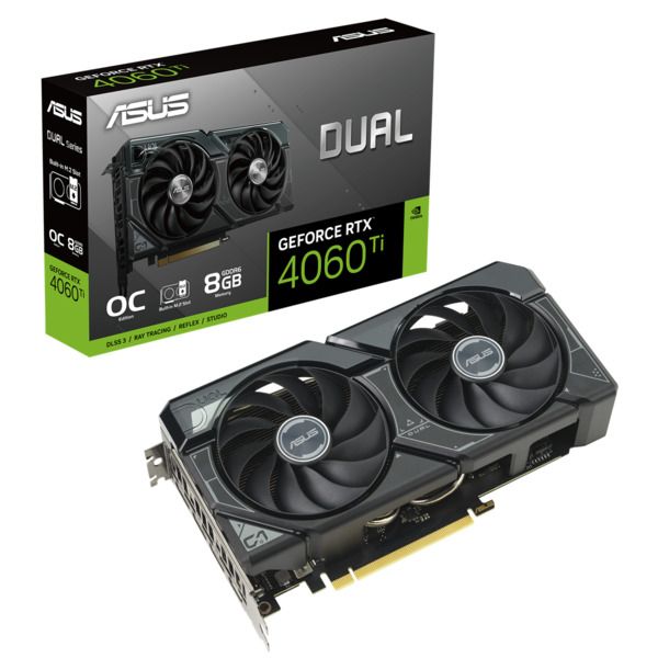 Відеокарта ASUS GeForce RTX 4060 Ti 8GB GDDR6 DUAL OC SSD DUAL-RTX4060TI-O8G-SSD