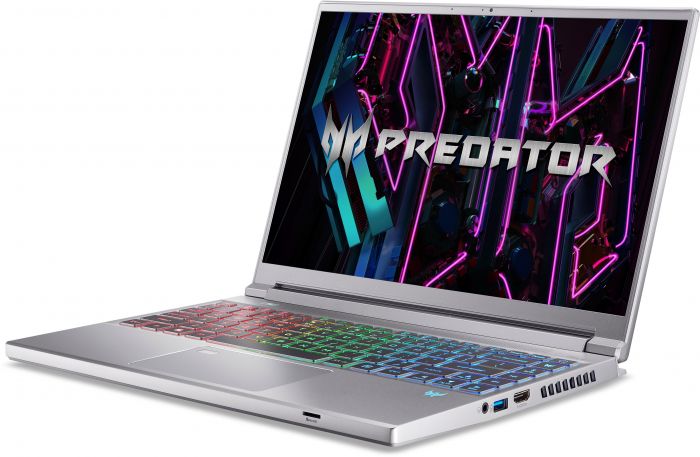 Ноутбук Acer Predator Triton 14 PT14-51 14" WQXGA miniLED, Intel i7-13700H, 32GB, F1TB, NVD4070-8, Lin, сріблястий