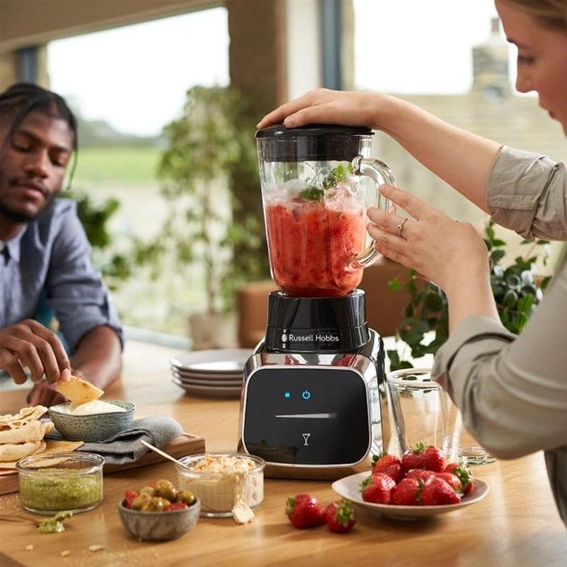 Блендер Russell Hobbs стаціонарний Sensigence , 1000Вт, чаша-1500мл, скло, сенс. управл., чорно-сірий