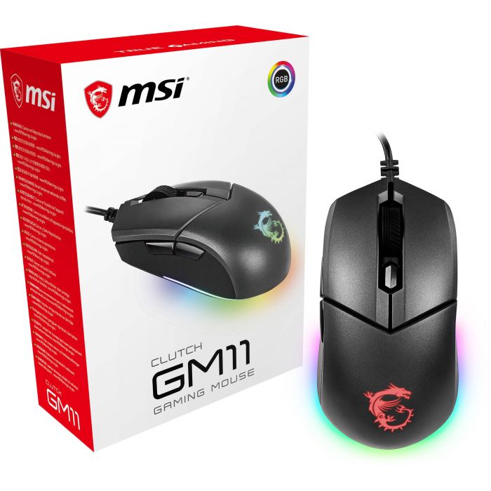 Миша MSI Clutch GM11, RGB, USB-A, чорний