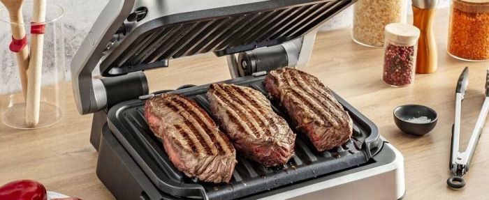 Гриль Tefal прижимний OptiGrill 4in1 Inox, 2100Вт, темп. режимів-4, з`ємні пластини, метал