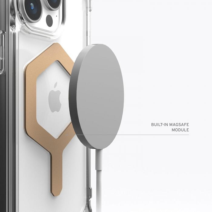 Чохол UAG для Apple Iphone 15 Pro Max Plyo Magsafe, Ice/Gold