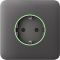 Передня панель для вбудованої розетки Ajax SoloCover for Outlet smart, Jeweler, бездротової, grey