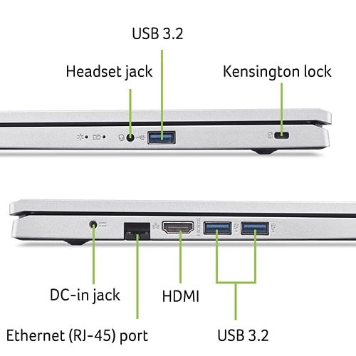 Ноутбук Acer Aspire 3 A317-54 17.3" FHD IPS, Intel i5-1235U, 16GB, F512GB, UMA, Lin, сріблястий