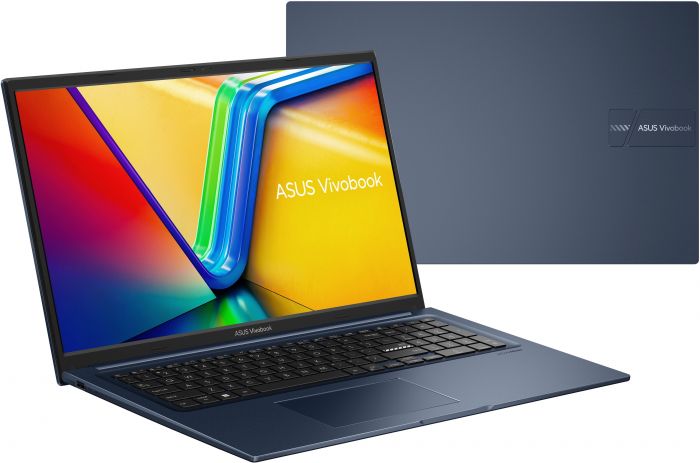 Ноутбук ASUS Vivobook 17 X1704ZA-AU008 17.3" FHD IPS, Intel i5-1235U, 16GB, F512GB, UMA, NoOS, Блакитний