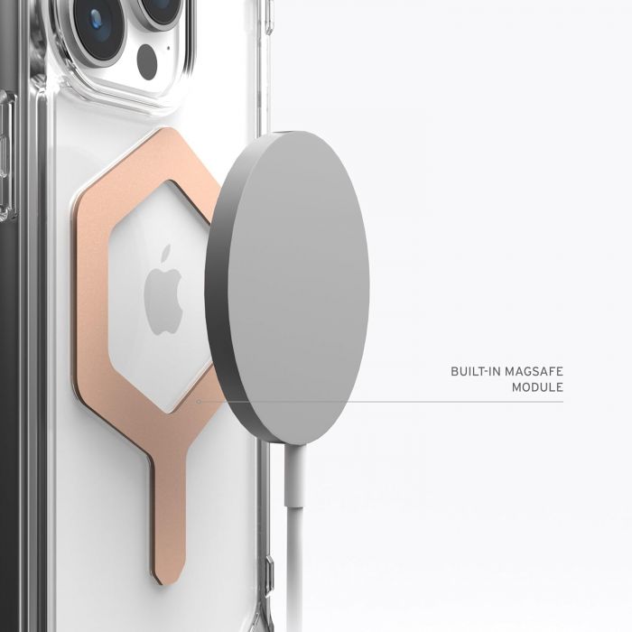 Чохол UAG для iPhone 15 Pro Max, Plyo Magsafe, Ice/Gold