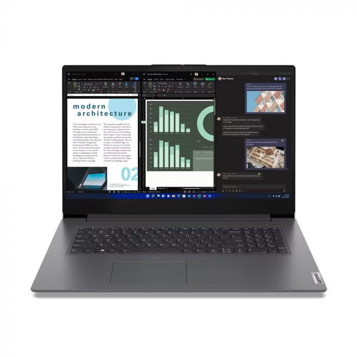 Ноутбук Lenovo V17-G4 17.3" FHD IPS AG, Intel і5-1335U, 16GB, F512GB, UMA, DOS, сірий