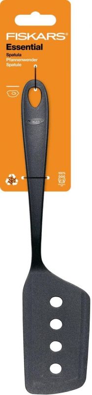 Лопатка кухонна Fiskars Essential, 28см, пластик, чорний