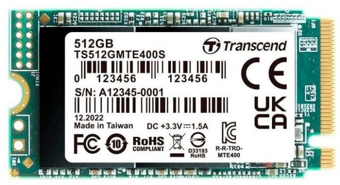 Накопичувач SSD Transcend M.2  256GB PCIe 3.0 MTE400S 2242