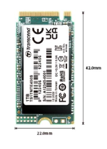 Накопичувач SSD Transcend M.2  256GB PCIe 3.0 MTE400S 2242