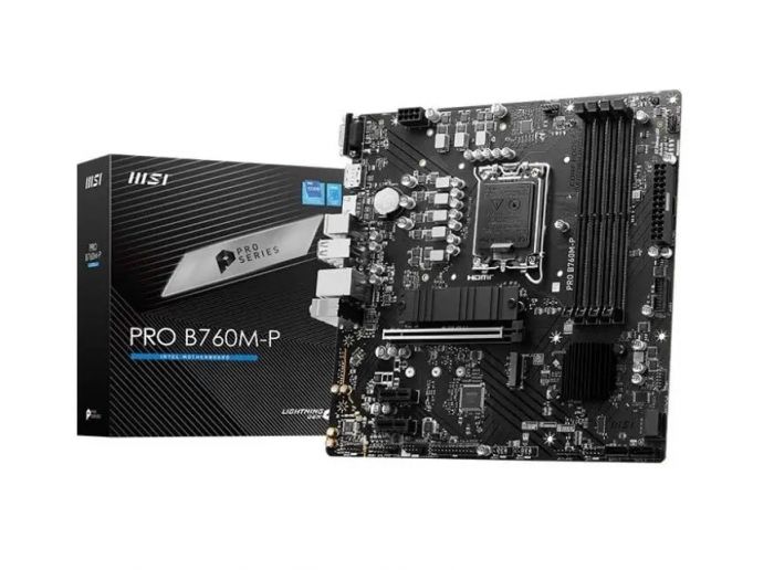 Материнcька плата MSI PRO B760M-P s1700 B760 4xDDR5 HDMI DP DSub mATX