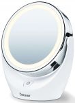Дзеркало косметичне Beurer настільне, діаметр-11см, AААx3 в комплекті, підсвічування, білий