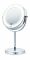 Дзеркало косметичне Beurer настільне, діаметр-13см, AААx4 в комплекті, сенс. керування, підсвічування, білий