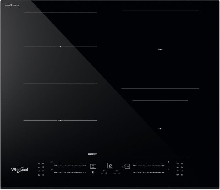 Варильна поверхня Whirlpool індукційна, 60см, розширена зона, чорний