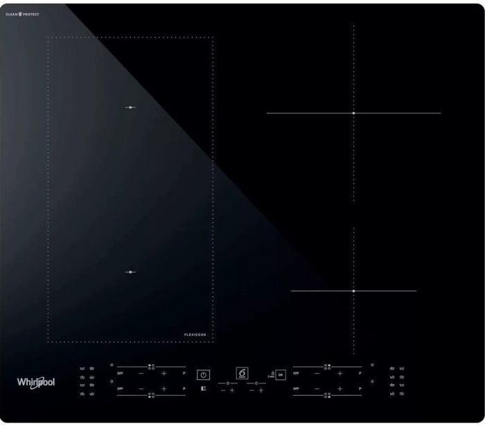 Варильна поверхня Whirlpool індукційна, 60см, розширена зона, чорний