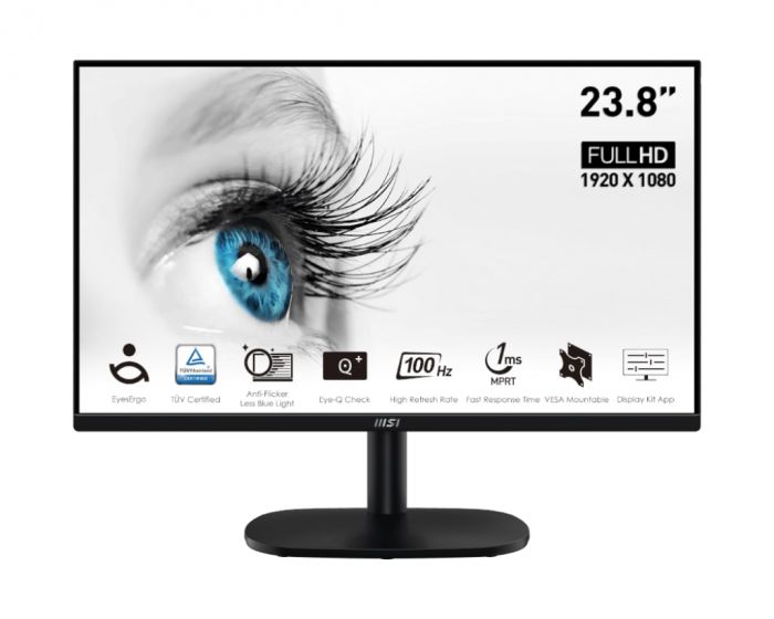 Монітор MSI 23.8" PRO MP245V D-Sub, HDMI, Audio, VA, 100Hz, 4ms, sRGB 96%