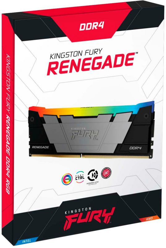 Пам'ять ПК Kingston DDR4 32GB KIT (16GBx2) 3600 FURY Renegade RGB