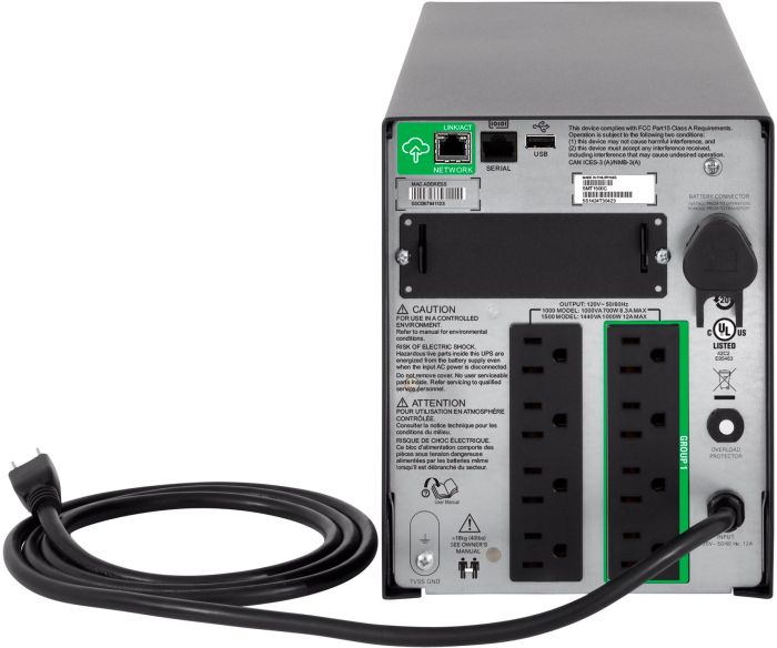 Джерело безперебійного живлення APC Smart-UPS 1500VA/1000W, LCD, USB, SmartConnect, 8xC13