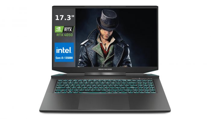 Ноутбук Dream Machines RG4050-17 17.3FHD IPS, Intel i5-13500H, 32GB, F1TB, NVD4050-6, DOS, чорний