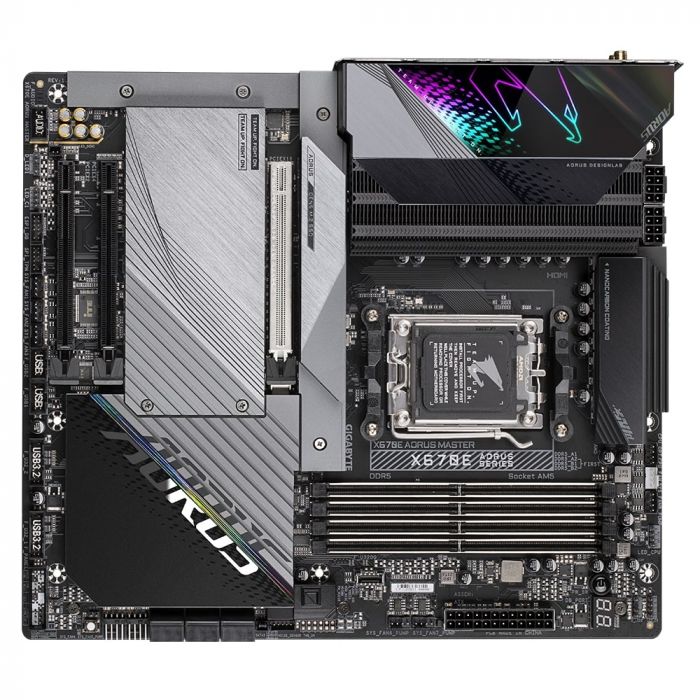 Материнська плата GIGABYTE X670E AORUS MASTER sAM5 X670 4xDDR5 M.2 HDMI DP Wi-Fi BT mATX