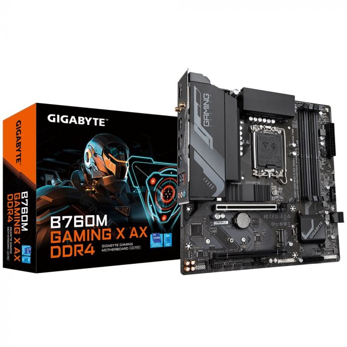 Материнська плата GIGABYTE B760M GAMING X AX s1700 B760M 4xDDR5 M.2 HDMI DP mATX