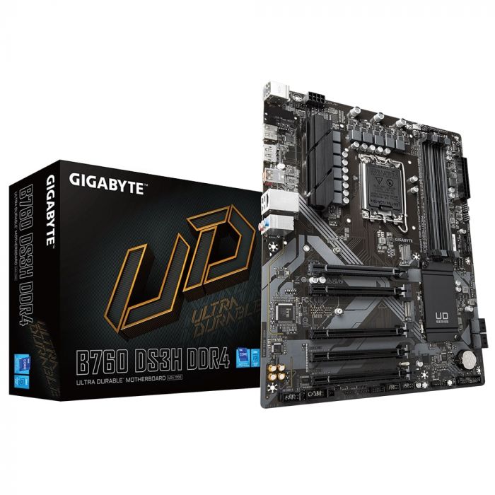 Материнська плата GIGABYTE B760 DS3H AX DDR4 s1700 B760 4xDDR4 M.2 HDMI DP ATX