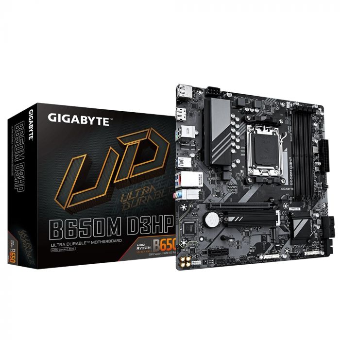 Материнська плата GIGABYTE B650M D3HP sAM5 B650 4xDDR5 M.2 HDMI DVI mATX