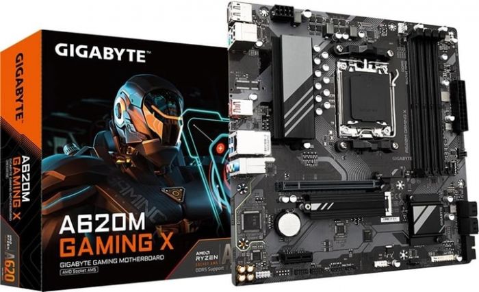 Материнська плата GIGABYTE A620M GAMING X sAM5 A620M 4xDDR5 M.2 HDMI DP mATX