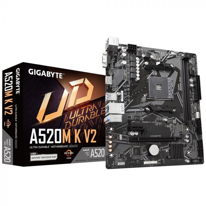 Материнська плата GIGABYTE A520M K V2 sAM4 A520M 2xDDR4 M.2 HDMI DP mATX