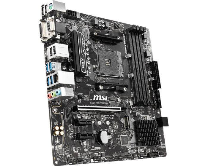 Материнcька плата MSI B450M PRO-VDH MAX sAM4 B450 4xDDR4 DSub DVI HDMI mATX