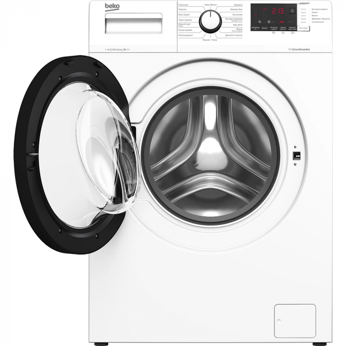 Пральна машина Beko фронтальна, 6кг, 1000, A+++, 45см, дисплей, інвертор, білий